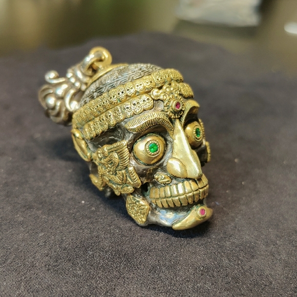 Vintage Japanese Handmade Tibetan Skull 